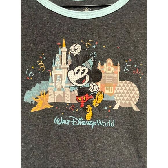 Disney Parks Mickey Mouse Walt Disney World Celebration Baseball T-Shirt sz 1X E - Picture 2 of 5